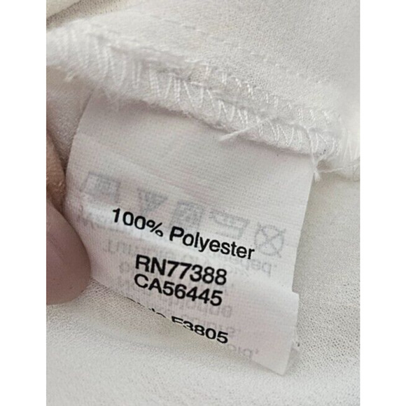 J.Crew Womens Sleeveless Blouse 2 White Layered Pleated Chiffon Top Flowy Preppy - Picture 5 of 7